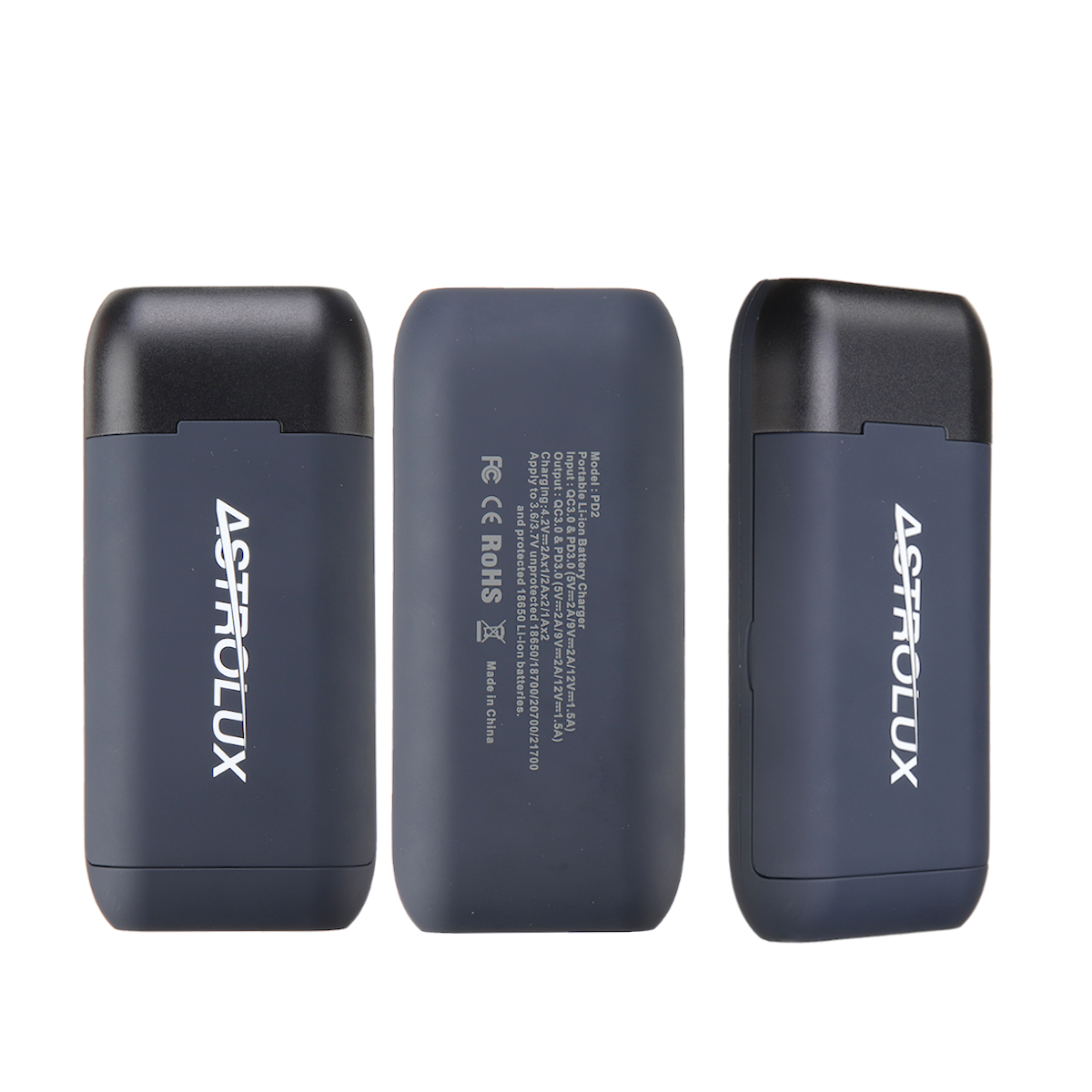 Astrolux® PD2 Type-C 18 W QC3.0 PD3.0 Schnellladung USB Batterie Ladegerät Taschenlampe RC-Telefon Power Bank Intelligent Batterie Case Box für Li-Ion 21700/20700/18650