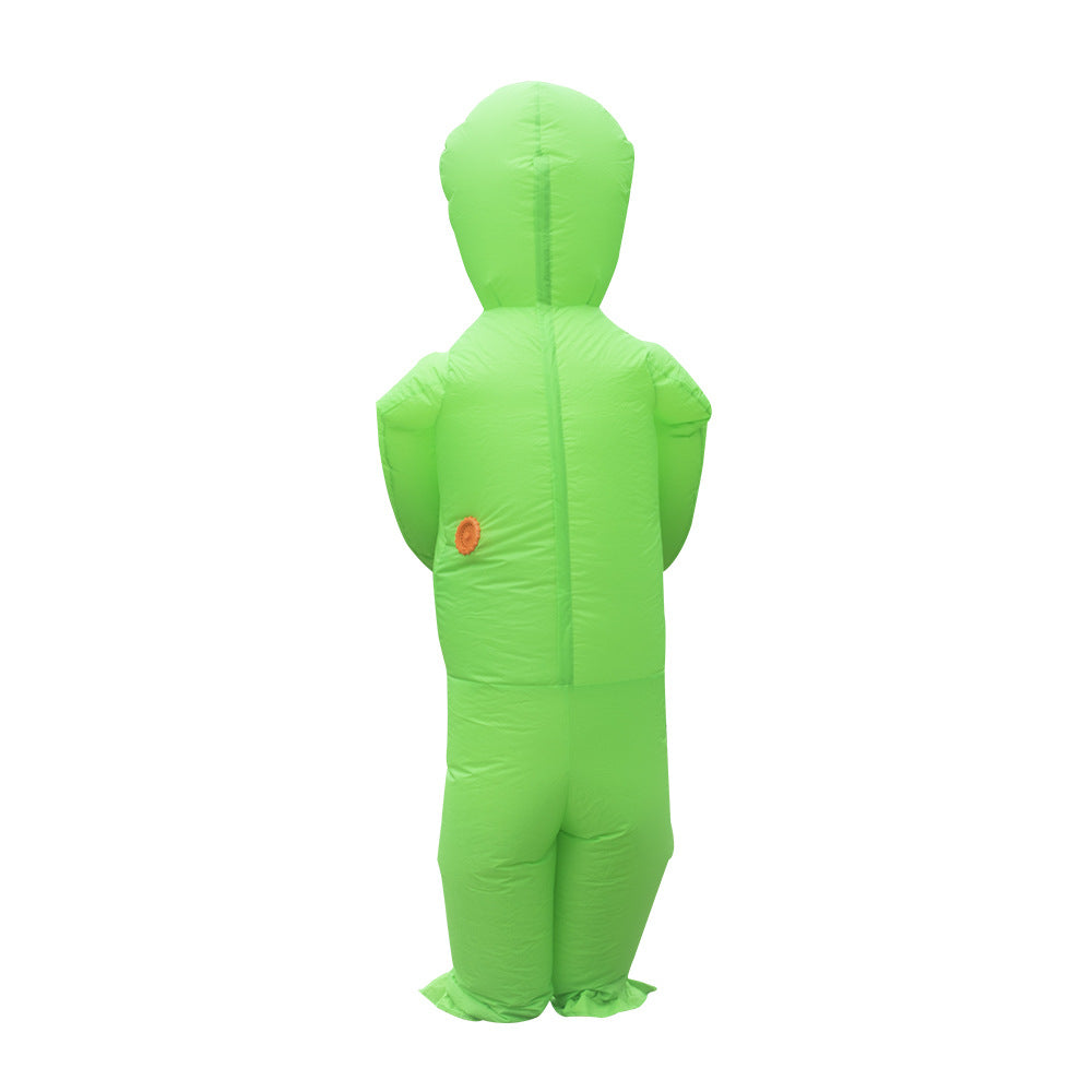 Green alien inflatable suit