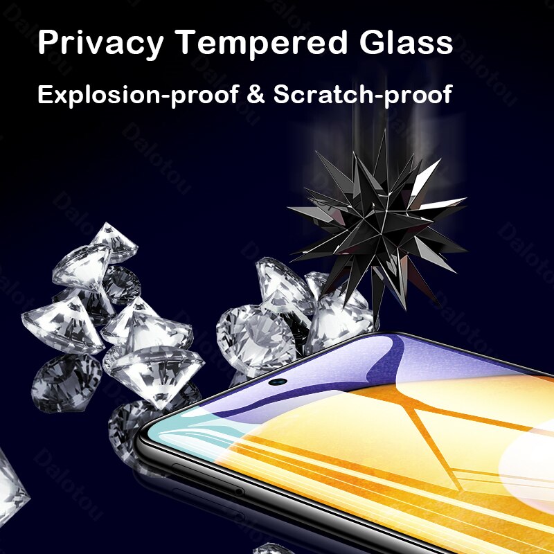 غطاء كامل مضاد للتجسس من الزجاج المقسى لهاتف سامسونج جالاكسي A53 A73 A13 A23 A33 S22 Ultra Plus S21 FE نوت 20 واقي شاشة الخصوصية