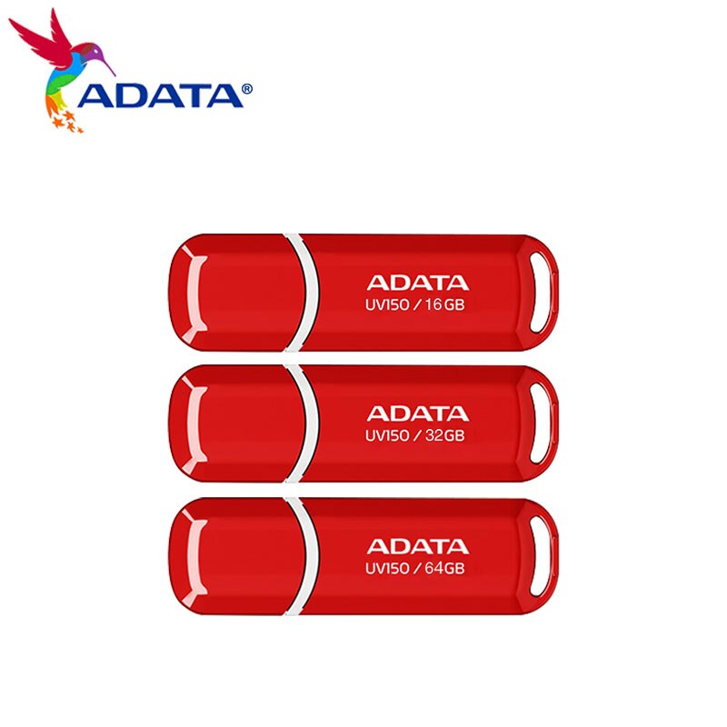ADATA UV150 USB 3.2 فلاش حملة 32GB 64GB الأحمر الأسود بندريف عالية السرعة ذاكرة يو القرص فلاش USB3.2 حملة القلم ل PC