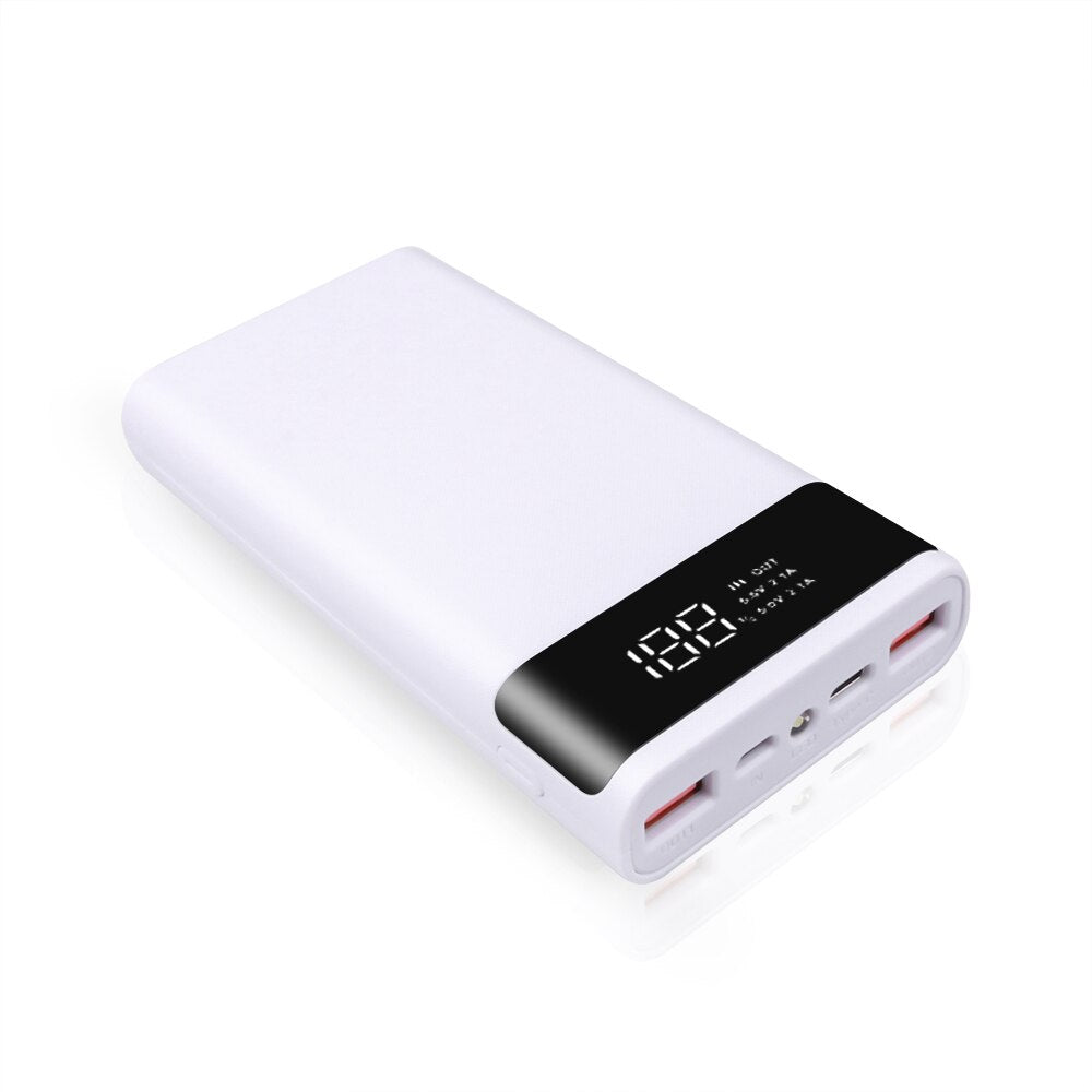 Kebidu-بطارية محمولة ، 5 فولت ، 6 × 18650 ، صندوق ، غلاف ، DIY ، نوع C ، Micro USB ، شحن سريع ، صندوق شحن الهاتف الخلوي