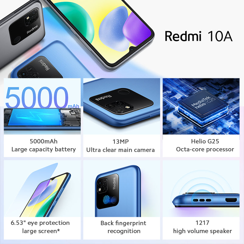 ريدمي 10 . أصلي 100% مستعمل نظيف  Redmi 10A 4+128GB