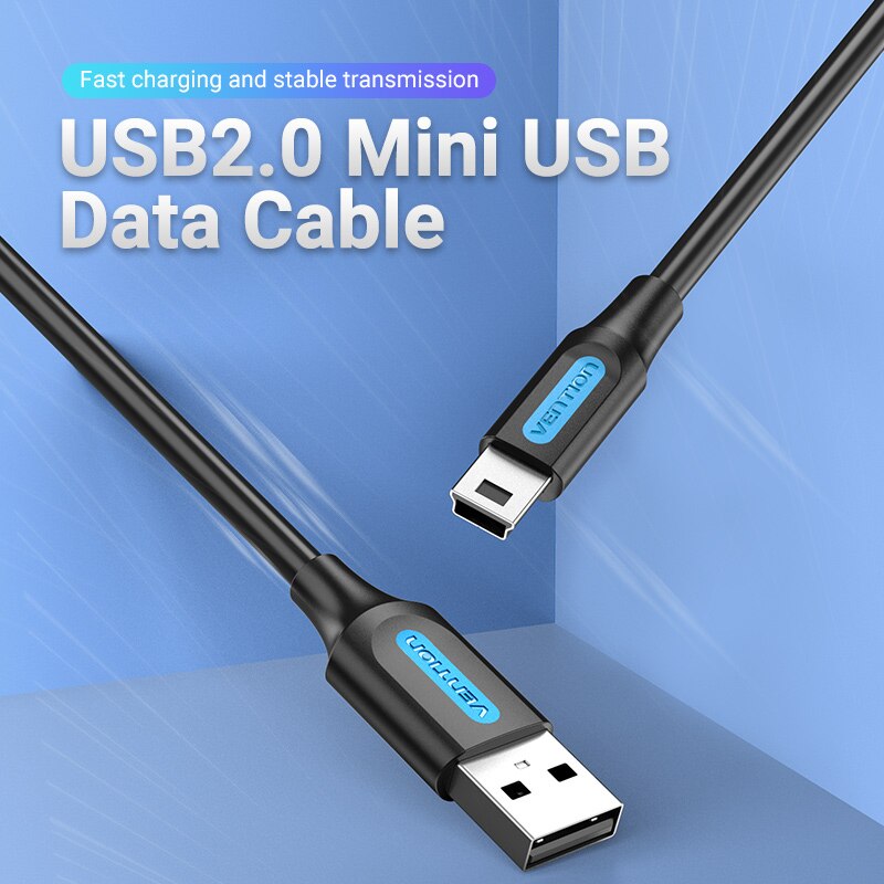 فونسيون كابل USB صغير للشحن السريعنقل البيانات للكاميرا الرقمية ومشغل MP3 و MP4 و DVR و GPS 2.0
