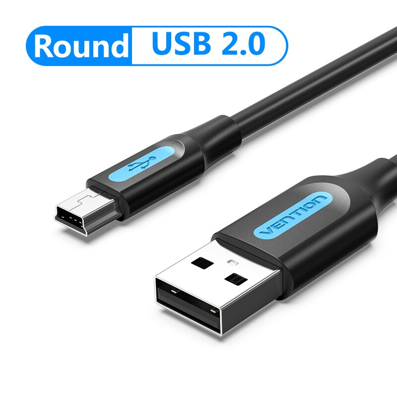 فونسيون كابل USB صغير للشحن السريعنقل البيانات للكاميرا الرقمية ومشغل MP3 و MP4 و DVR و GPS 2.0